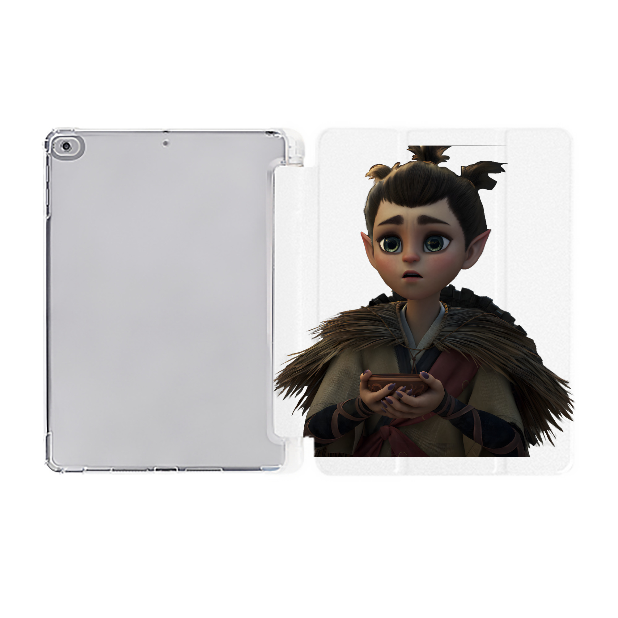 （画像用） Ne Zha 2 ナタ 魔童の大暴れ IPad ケース ペン収納付き 三つ折りスタンド PUレザー×シリコン 対応機種9.5/10.5/10.9インチ